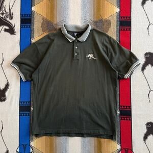 Vintage 90s Looney Tunes Taz Embroidered Golf Golfing Polo Shirt Size XL 1996